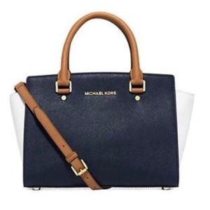 NWT Michael Kors Large Selma satchel tri tone